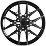 Легковой диск Skill Wheels SV110 9x21 6x139,7 ET50 95,1 чёрный глянцевый + полированные спицы + тёмный лак